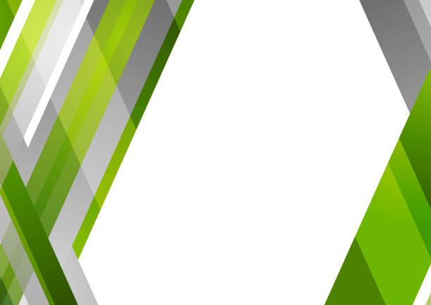 추상적인 회색과 녹색 기술 기하학적 배경 - green gray backgrounds abstract stock illustrations