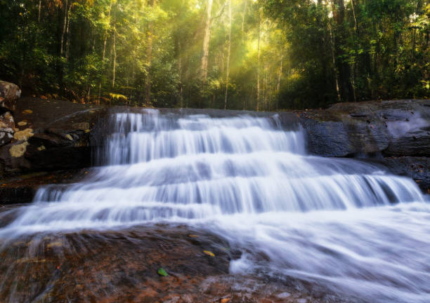 Beautiful natural waterfall landscape in Thailand.