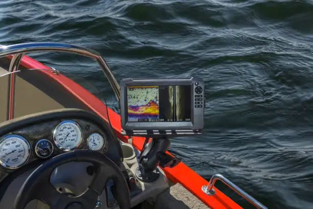 Photo of Fishing sonar (echolot) at the boat