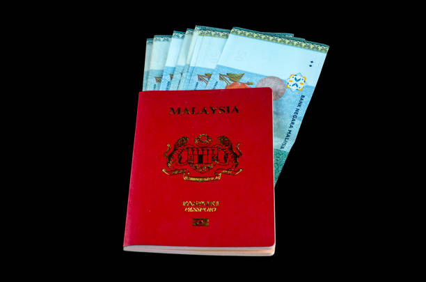 istock Malaysian Passport with Money 810505308