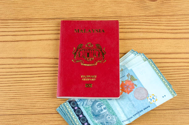 istock Malaysian Passport with Money 810505782
