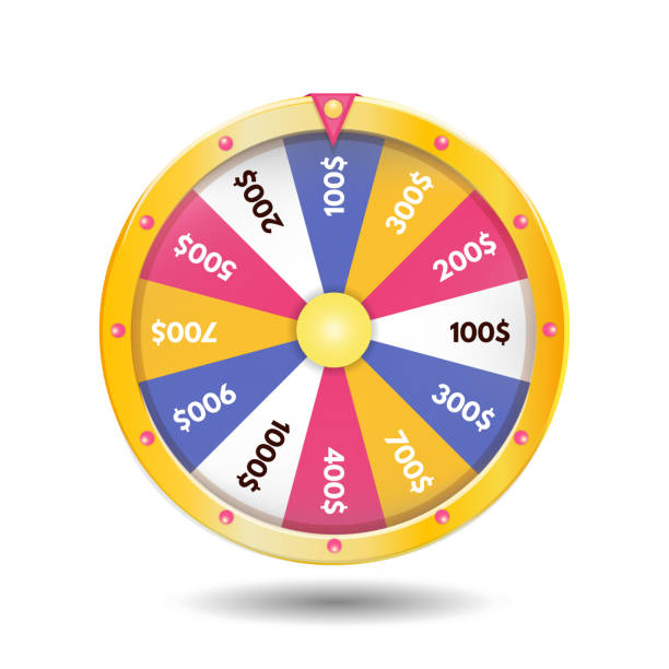 Colorful Realistic fortune wheel icon. Vector illustration. vector art illustration