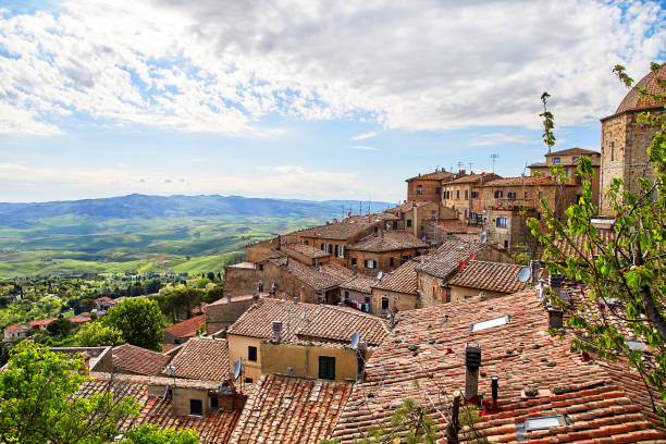 istock Panoramic view of Volterra city 810518314