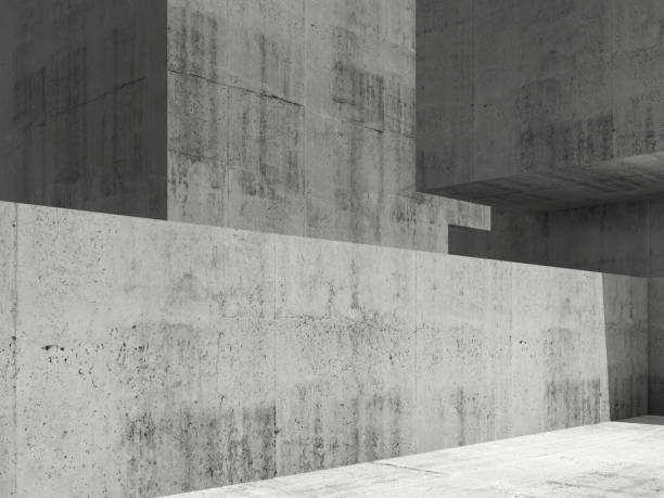 istock Concrete architecturat background, 3d art 810521778