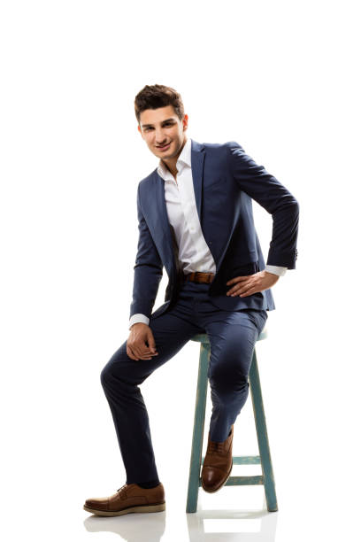 giovane modella - blazer men suit business foto e immagini stock