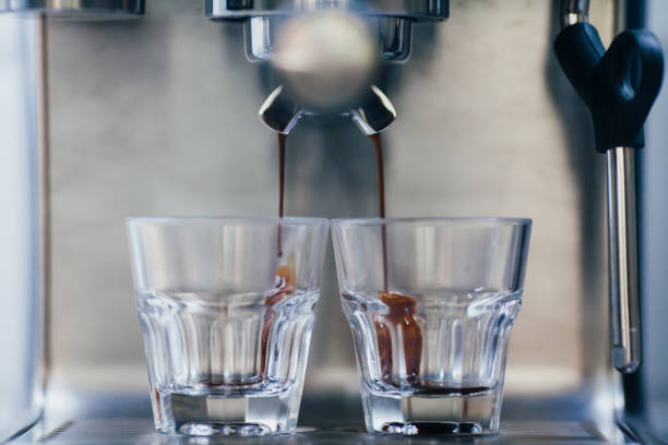 istock Coffee machine preparing cup of coffee 810547512