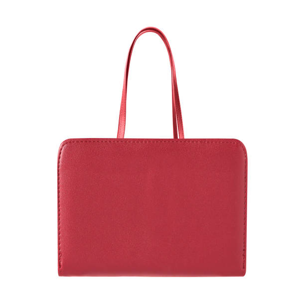istock Red classic woman leather office bag 810555608
