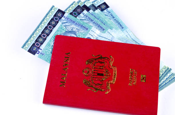 istock Malaysian Passport with Money 810555910