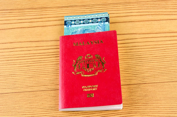 istock Malaysian Passport with Money 810559954