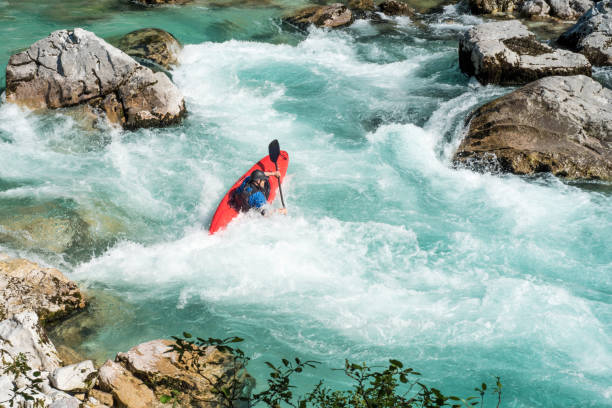 istock Mature Man Kayaking In White Water Of River Soca 810563652