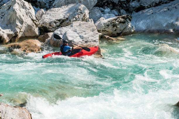 istock Kayaker Exploring The White Water's Of River Soca 810563796