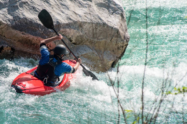 istock Kayaker Exploring The White Water's Of River Soca 810563812