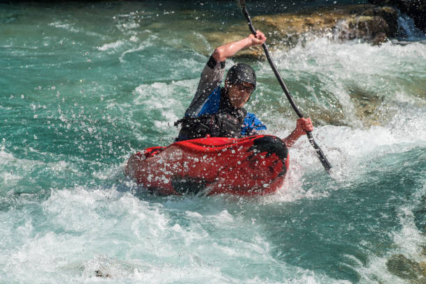 istock Kayaker Exploring The White Water's Of River Soca 810563820