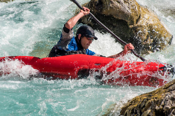 istock Kayaker Exploring The White Water's Of River Soca 810563838