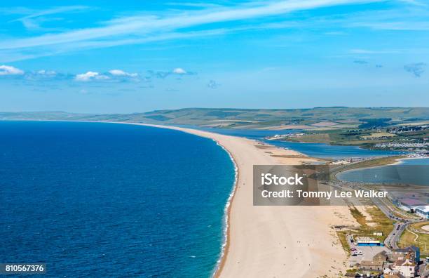 Chasil Beach And Marina On Isle Of Portland England Aerial View Stock Photo - Download Image Now