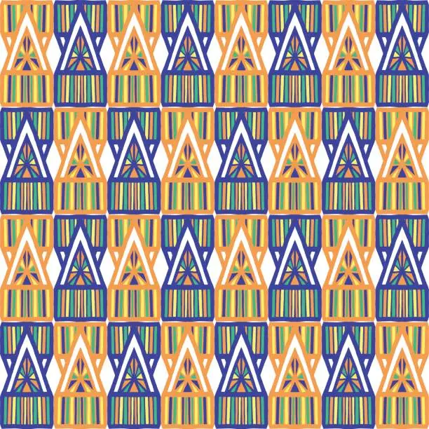 Vector illustration of Summer tribal pattern vector seamless
