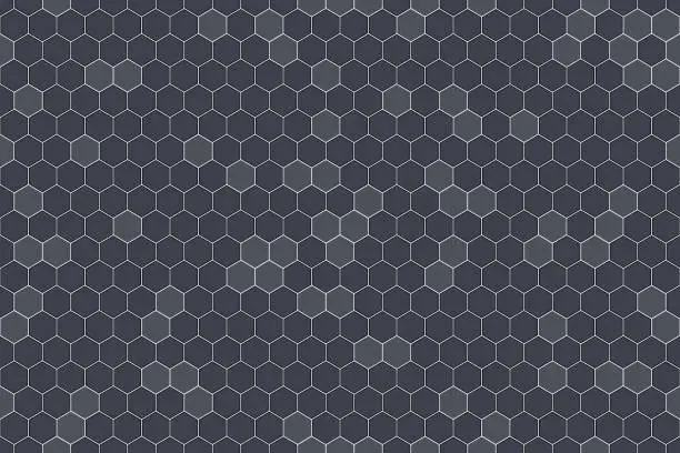 Vector illustration of Honeycomb Seamless Pattern. Geometric Hexagons Background