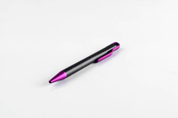 istock Purple and black pen on white background 810591930
