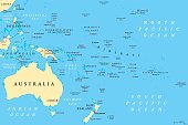 Oceania political map