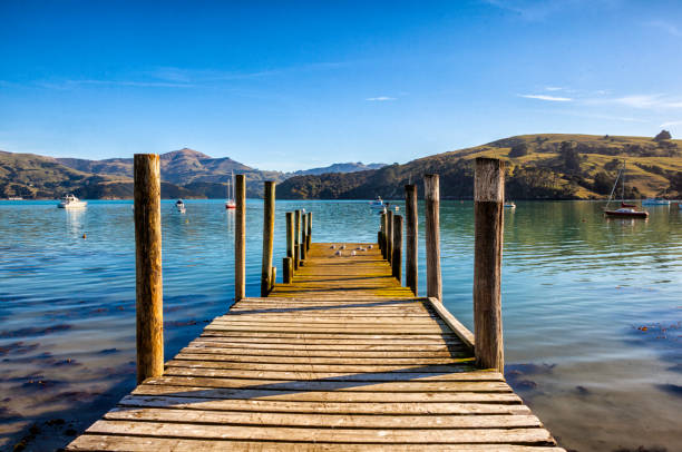 istock Akaroa Jetty In Canterbury, New Zealand 810603288