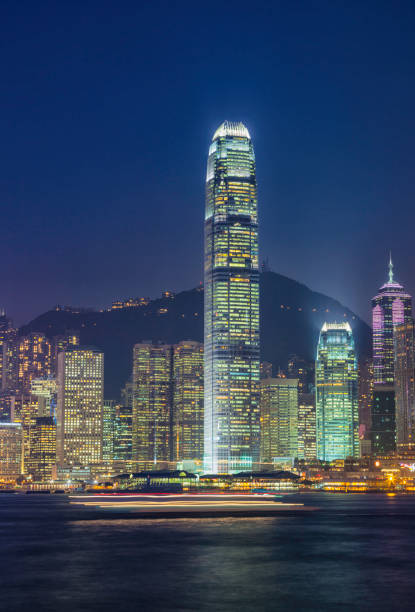 istock Hong Kong Harbour Skyline At Night 810603582