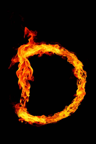 Fire letter D of burning flame. Fire letter D of burning flame. fonts point photos stock pictures, royalty-free photos & images