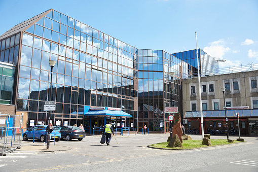 Manchester, UK - 4 May 2017: Exterior Of Manchester Royal Infirmary Hospital