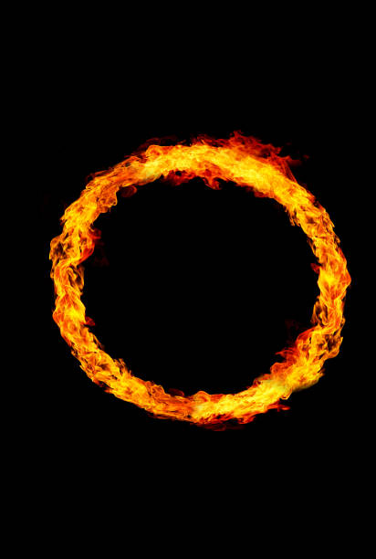 istock Fire letter O of burning flame. 810613064