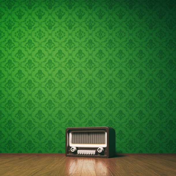 istock Vintage radio room concept with copyspace 810626768