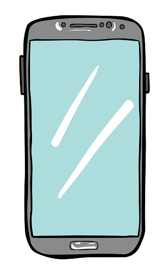 Cartoon Image Of Cellphone Icon Smartphone Pictogram Stock Illustration -  Download Image Now - iStock