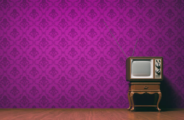 istock Vintage tv room concept with copyspace 810651824