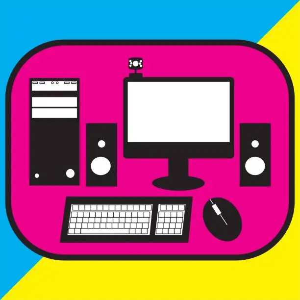 Cartoon Desktop Computer Box Drawing Kostenlose computer cartoon desktop media svg tool Vektorgrafiken ...