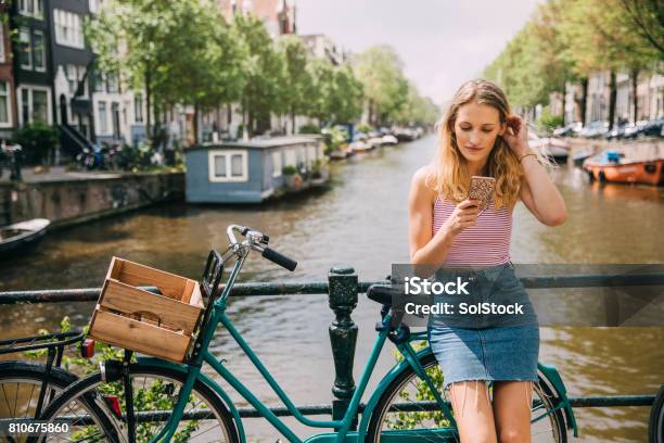 Resting By The Canal Stock Photo - Download Image Now - Amsterdam, Netherlands, Summer