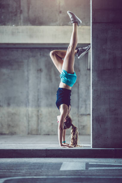 Female Athlete Doing an Handstand