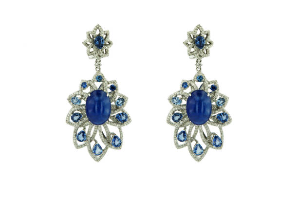 istock Earrings isolated on a white background. 810692586