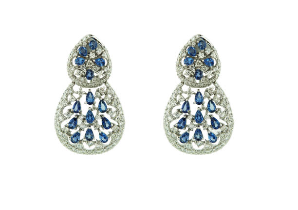istock Earrings isolated on a white background. 810692636