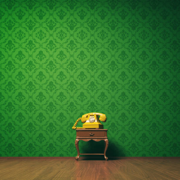 istock Vintage phone room concept with copyspace 810692960