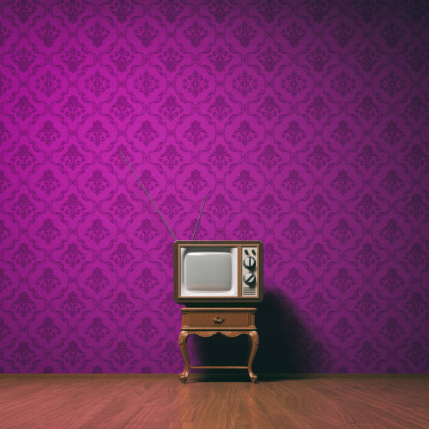 istock Vintage tv room concept with copyspace 810697772
