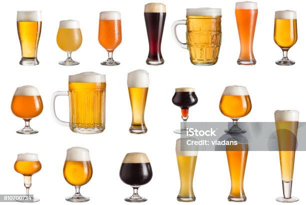 Foto de Tipos De Cervejas Artesanais e mais fotos de stock de Cerveja - Cerveja, Copo de Cerveja, Figura para recortar