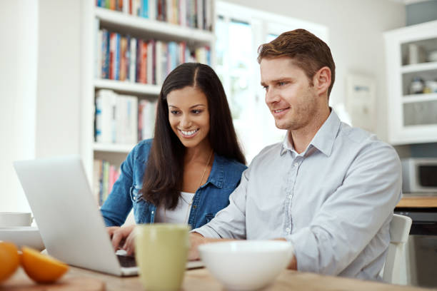 istock Enjoying their breakfast with a spot of browsing 810704044