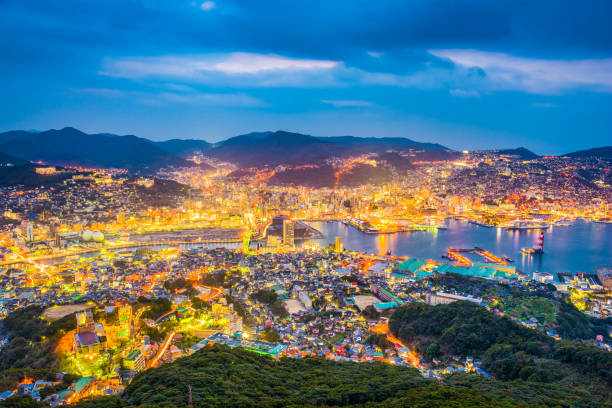 istock Nagasaki, Japan City Skyline 810705100