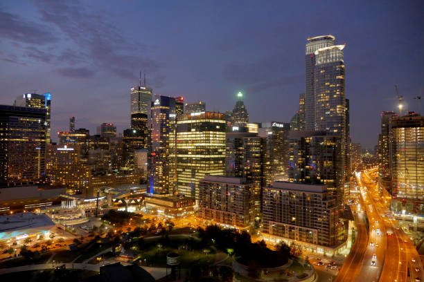 istock Toronto Downtown City Skyline at night 810711220