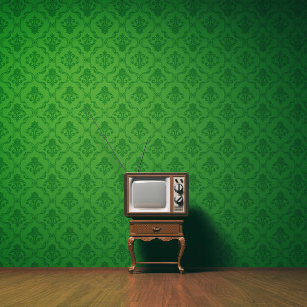 istock Vintage tv room concept with copyspace 810711264