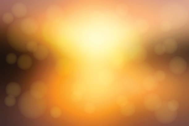 istock Yellow coral pink black abstract with bokeh lights blurred background 810718348