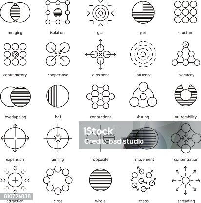 istock Abstract symbols icons 810726838