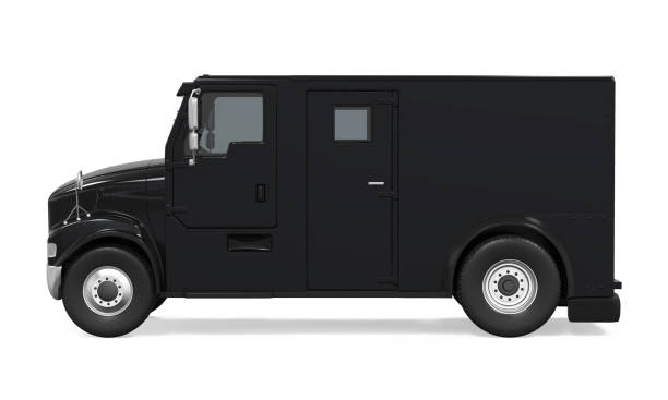 istock Black Armored Truck Isolated 810757338