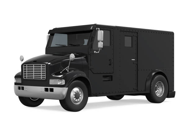 istock Black Armored Truck Isolated 810757560