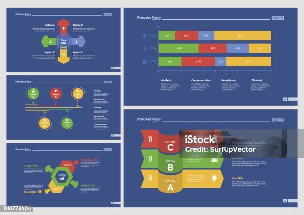5 Layout Slide Five Slide Templates Set Stock Illustration - Download Image Now ...
