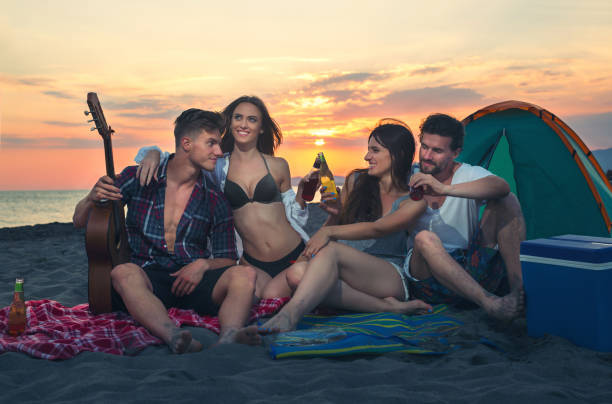 istock Sunset party at the beach 810773798