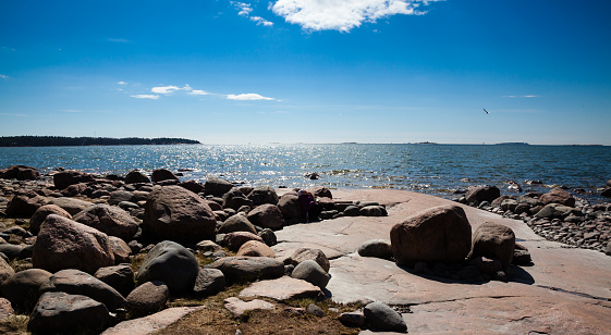 Stone beach in Helsinki